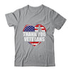 Thank You Veterans Day Memorial Day Partiotic Usa Shirt & Hoodie | teecentury