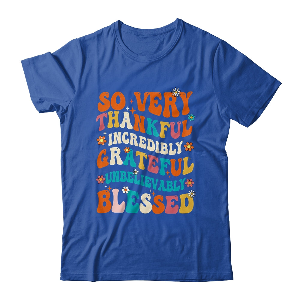 Thankful Grateful Blessed Happy Thanksgiving Day Funny Shirt & Hoodie | teecentury
