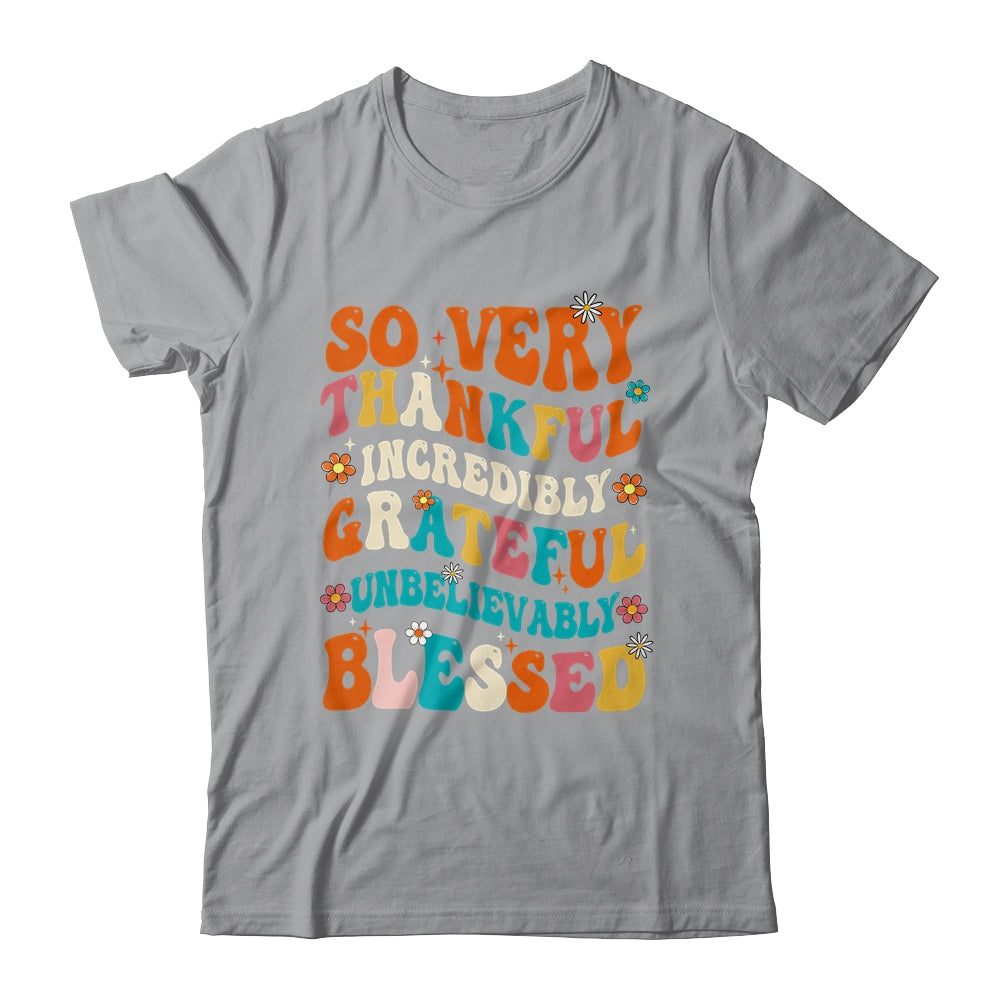 Thankful Grateful Blessed Happy Thanksgiving Day Funny Shirt & Hoodie | teecentury