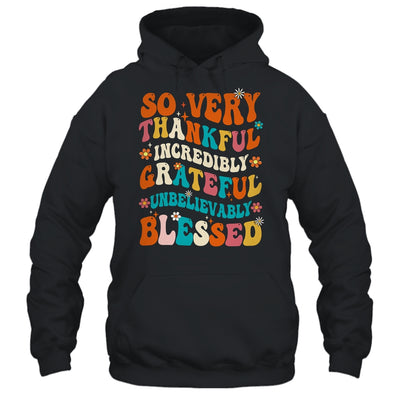Thankful Grateful Blessed Happy Thanksgiving Day Funny Shirt & Hoodie | teecentury