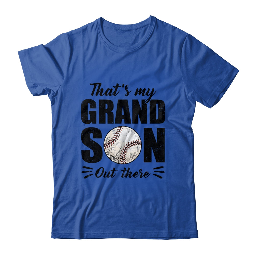 That's My Grandson Out There Baseball Lover Grandma Grandpa Shirt & Tank Top | teecentury