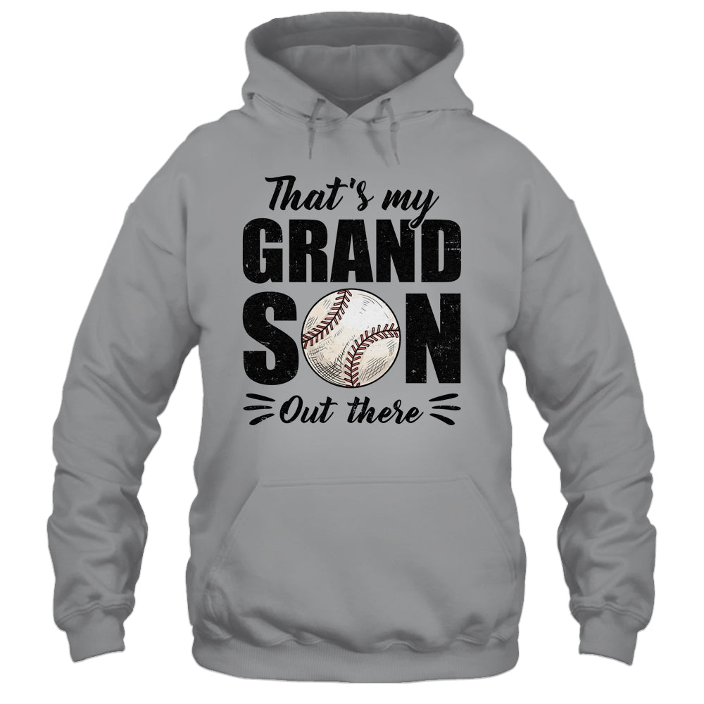 That's My Grandson Out There Baseball Lover Grandma Grandpa Shirt & Tank Top | teecentury