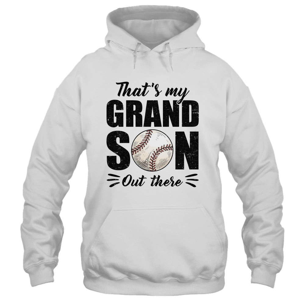 That's My Grandson Out There Baseball Lover Grandma Grandpa Shirt & Tank Top | teecentury