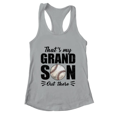 That's My Grandson Out There Baseball Lover Grandma Grandpa Shirt & Tank Top | teecentury