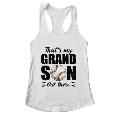 That's My Grandson Out There Baseball Lover Grandma Grandpa Shirt & Tank Top | teecentury