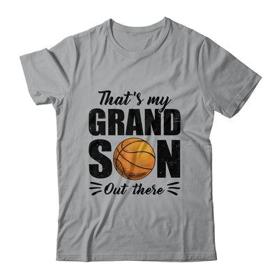 That's My Grandson Out There Basketball Lover Grandma Grandpa Shirt & Tank Top | teecentury