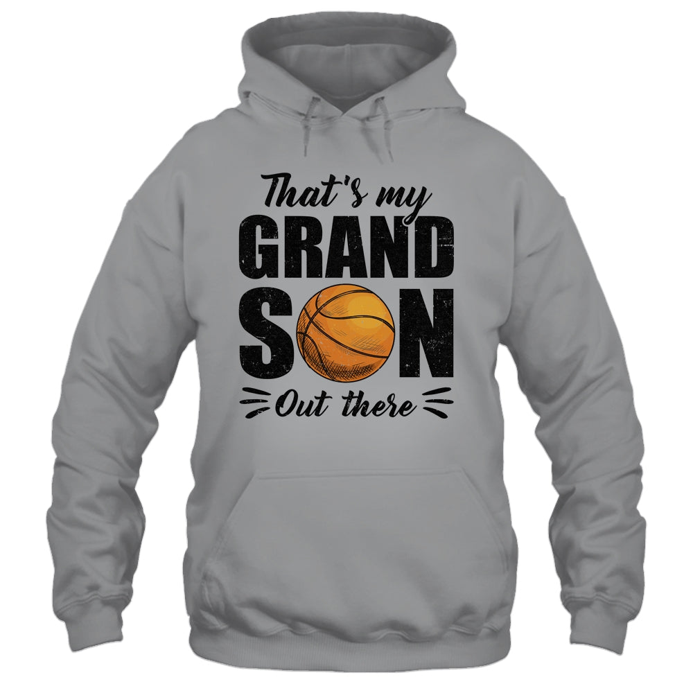 That's My Grandson Out There Basketball Lover Grandma Grandpa Shirt & Tank Top | teecentury