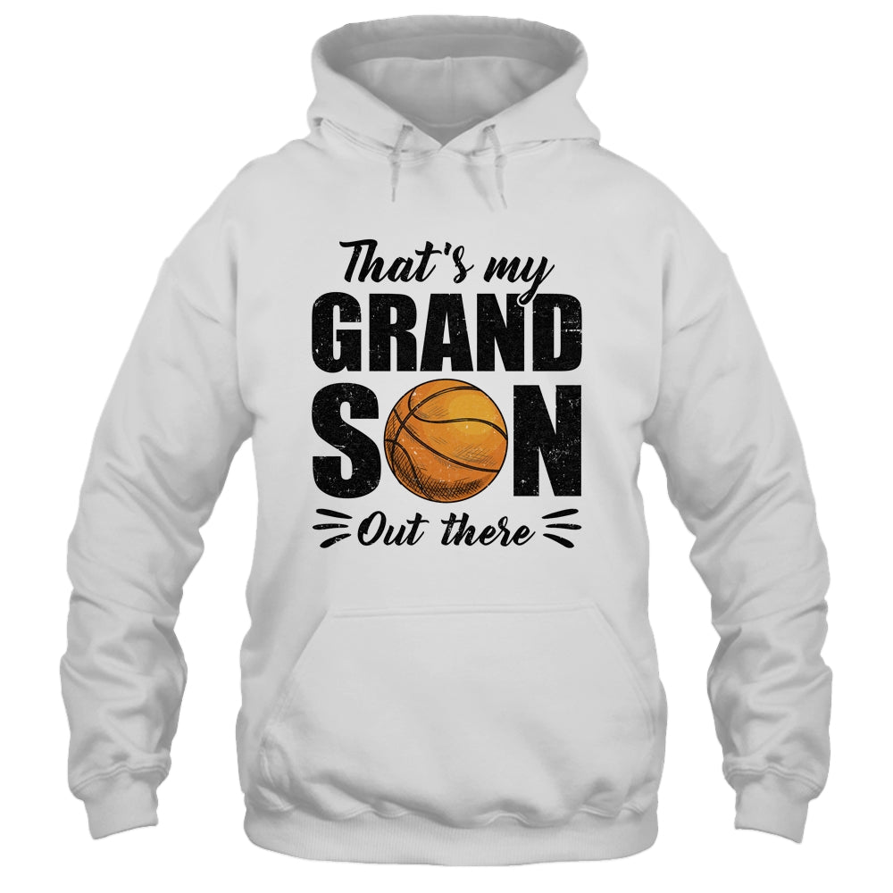 That's My Grandson Out There Basketball Lover Grandma Grandpa Shirt & Tank Top | teecentury
