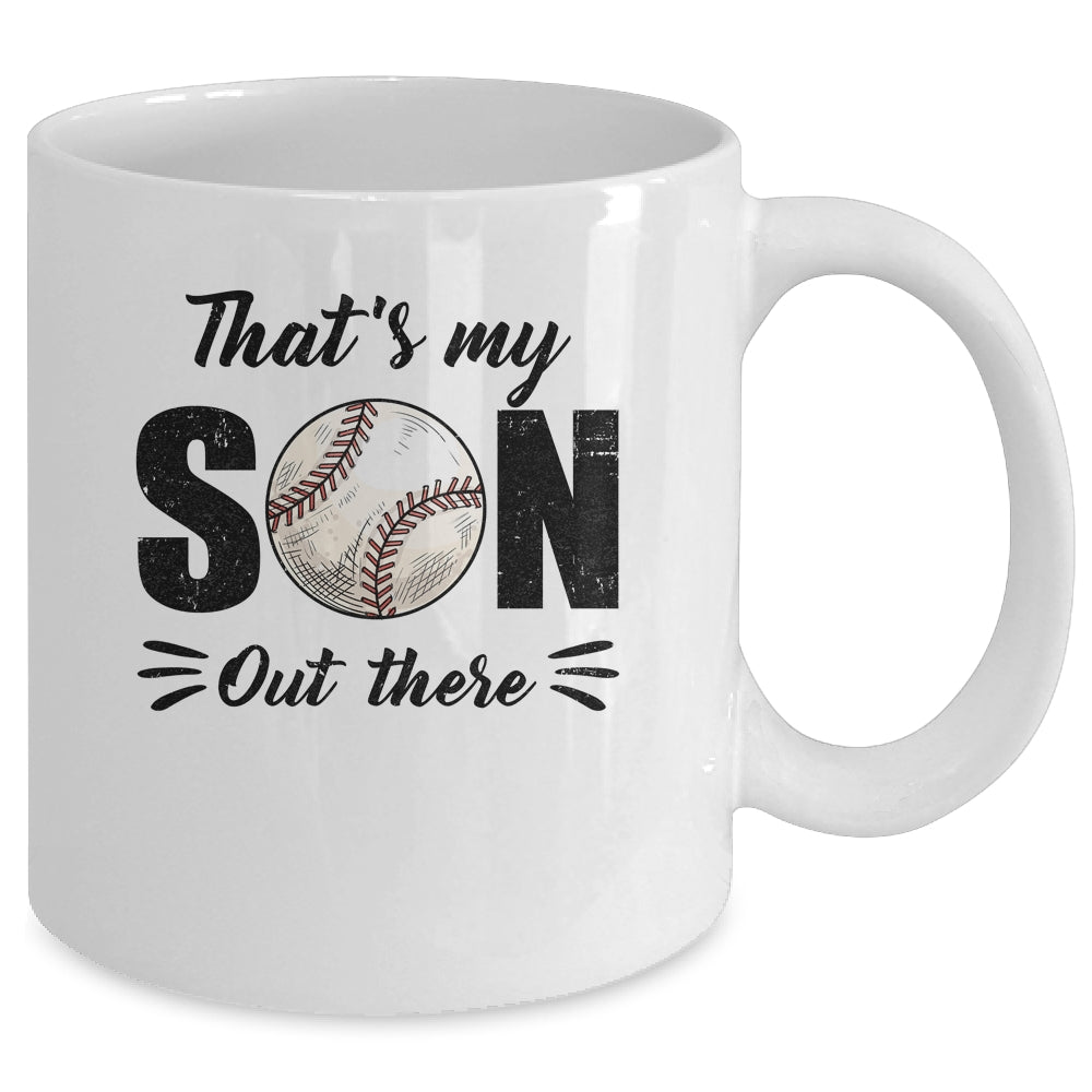 That's My Son Out There Baseball Lover Grandma Grandpa Mug | teecentury