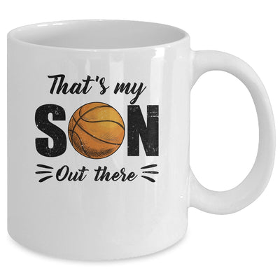 That's My Son Out There Basketball Lover Grandma Grandpa Mug | teecentury