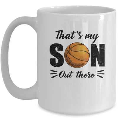 That's My Son Out There Basketball Lover Grandma Grandpa Mug | teecentury