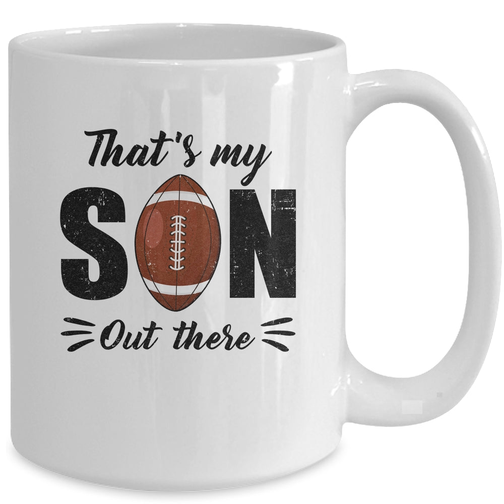 That's My Son Out There Football Lover Grandma Grandpa Mug | teecentury