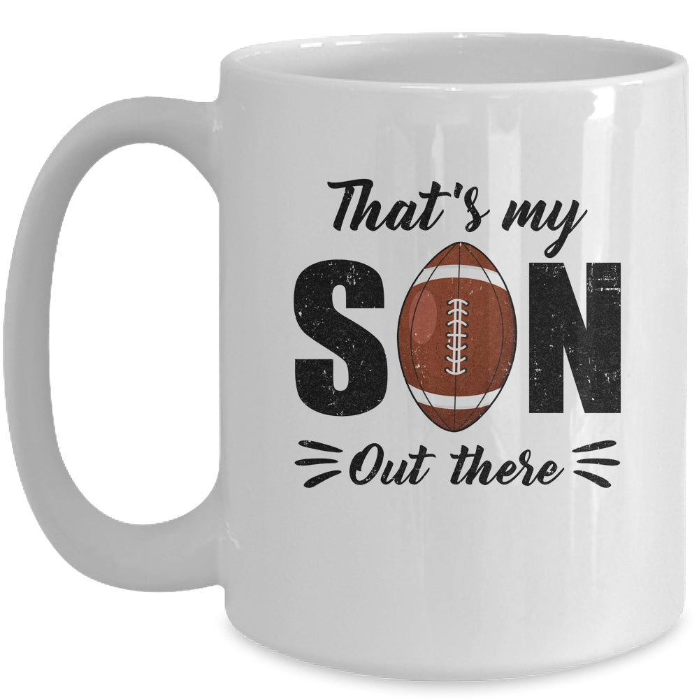 That's My Son Out There Football Lover Grandma Grandpa Mug | teecentury