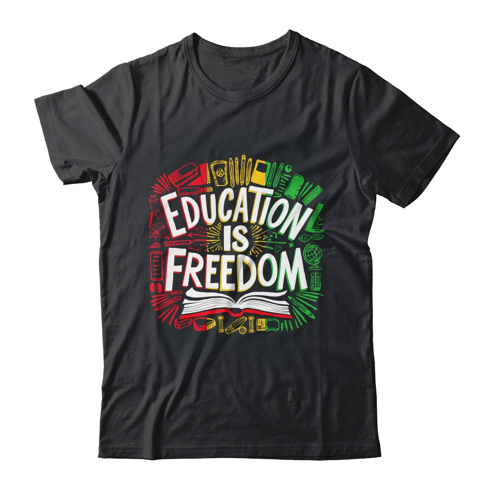 The Freedom Of Knowledge Black History Month Teacher Kids Shirt & Hoodie | teecentury