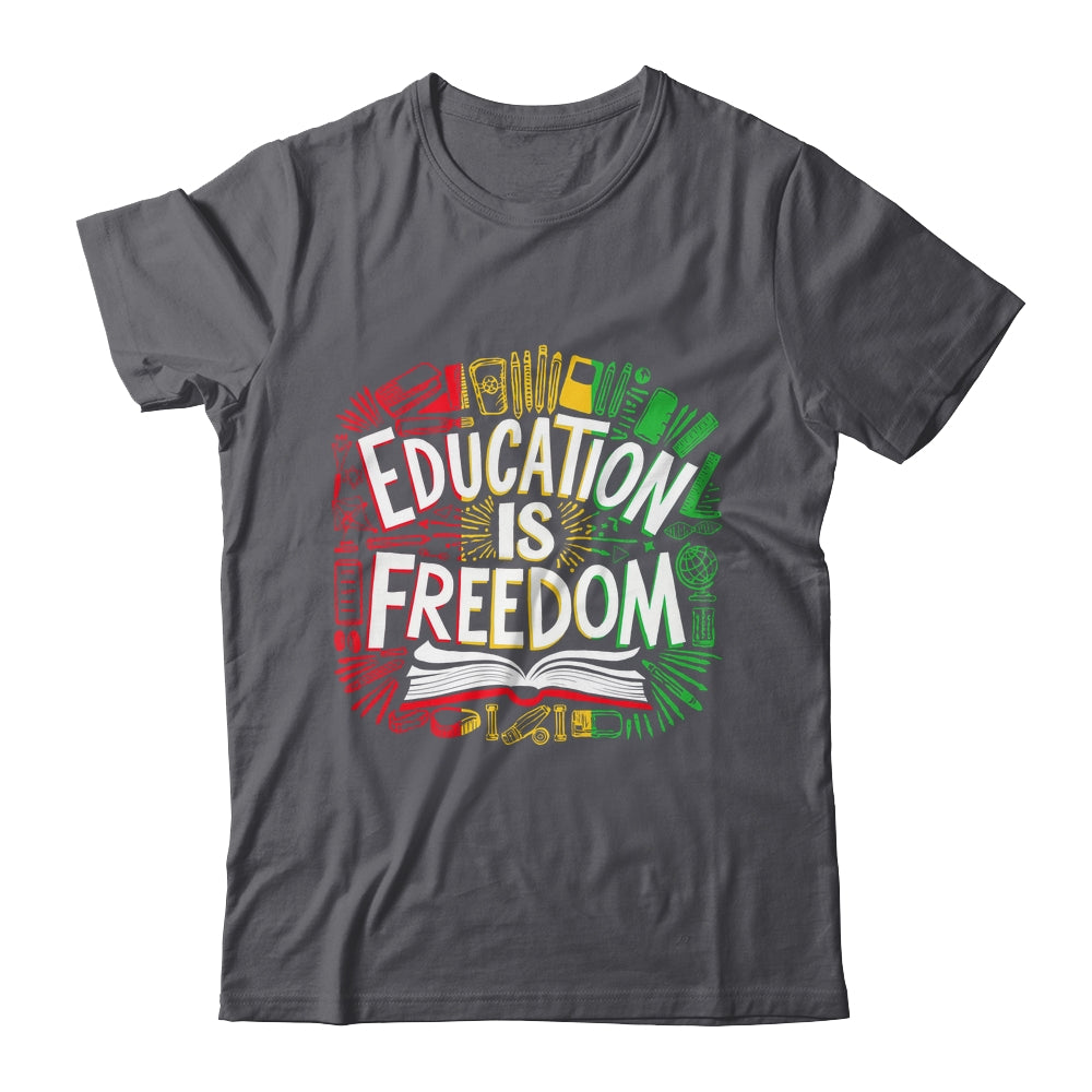 The Freedom Of Knowledge Black History Month Teacher Kids Shirt & Hoodie | teecentury