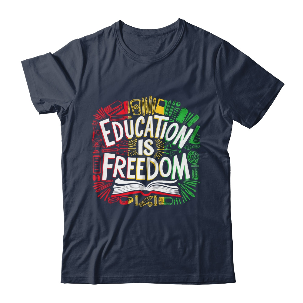 The Freedom Of Knowledge Black History Month Teacher Kids Shirt & Hoodie | teecentury