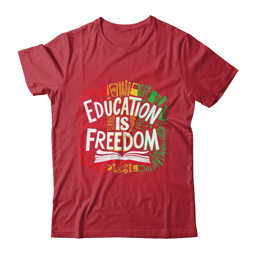 The Freedom Of Knowledge Black History Month Teacher Kids Shirt & Hoodie | teecentury