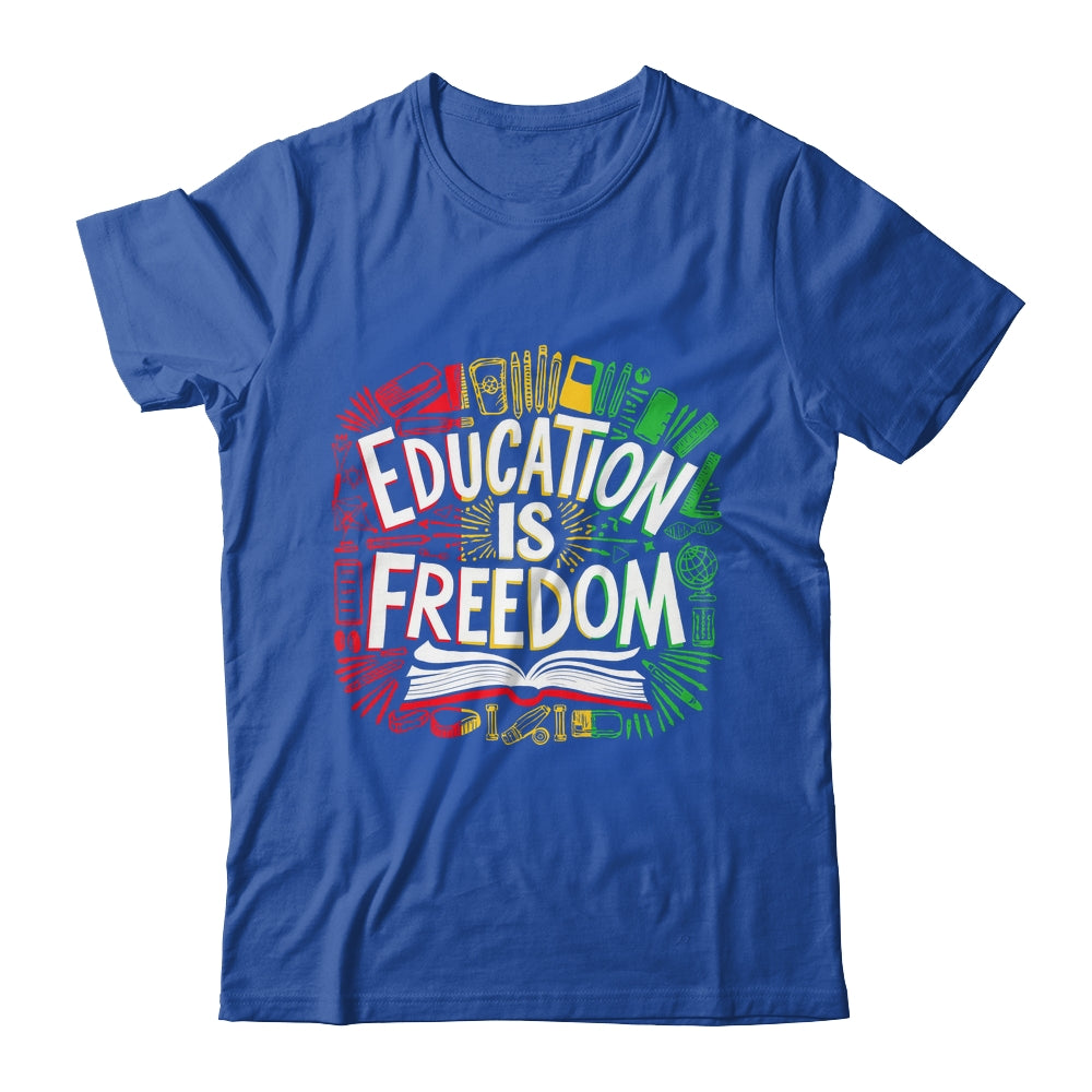 The Freedom Of Knowledge Black History Month Teacher Kids Shirt & Hoodie | teecentury
