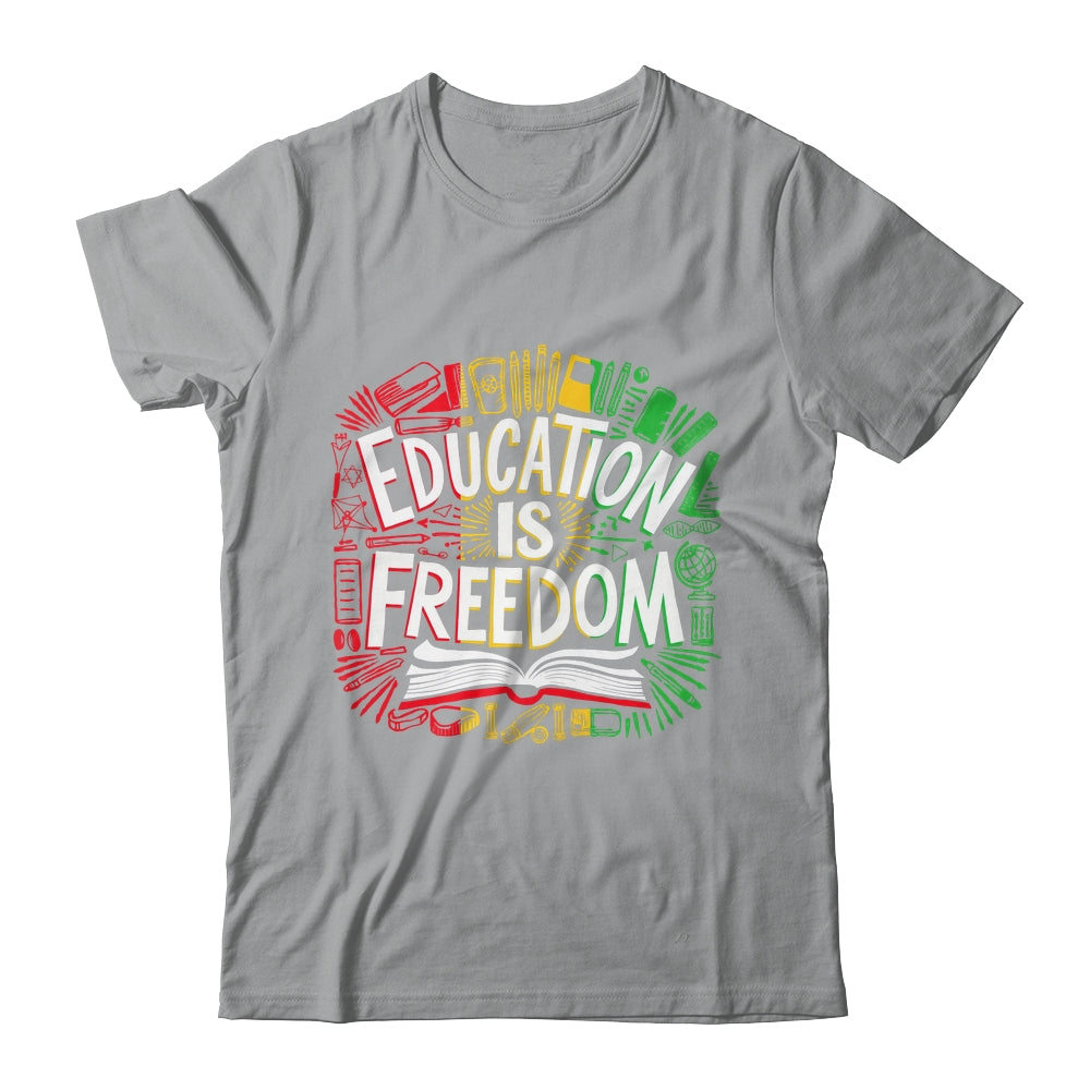 The Freedom Of Knowledge Black History Month Teacher Kids Shirt & Hoodie | teecentury