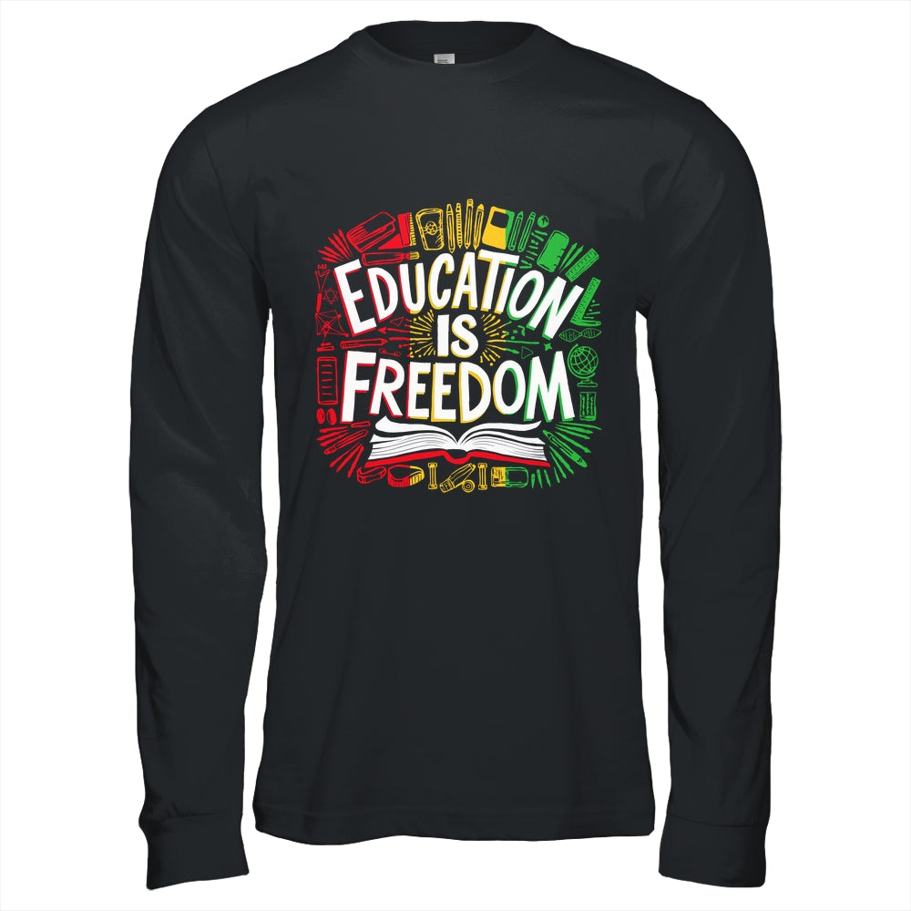 The Freedom Of Knowledge Black History Month Teacher Kids Shirt & Hoodie | teecentury