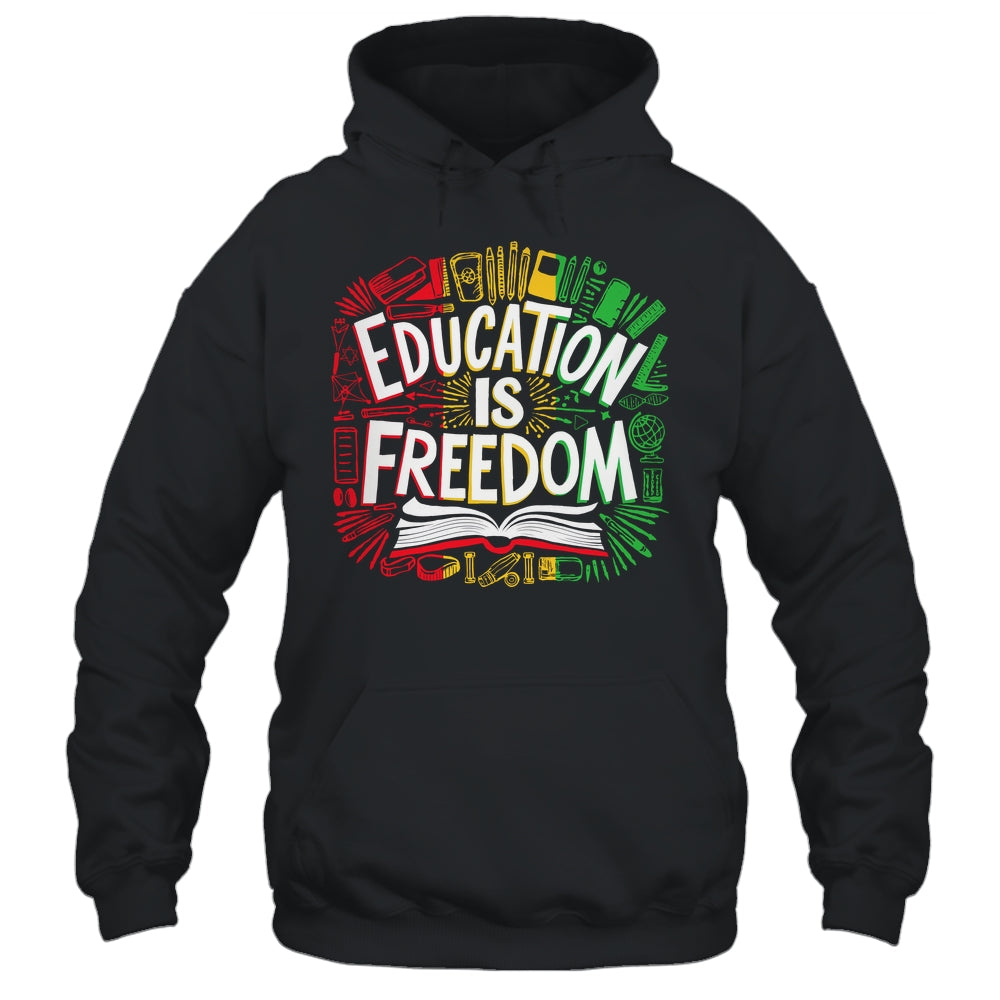 The Freedom Of Knowledge Black History Month Teacher Kids Shirt & Hoodie | teecentury