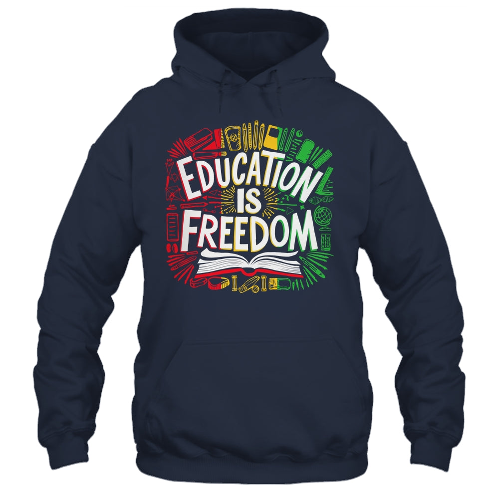 The Freedom Of Knowledge Black History Month Teacher Kids Shirt & Hoodie | teecentury