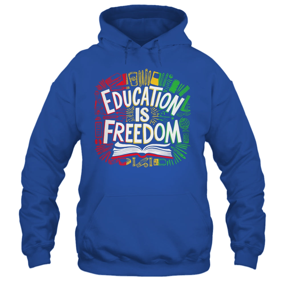 The Freedom Of Knowledge Black History Month Teacher Kids Shirt & Hoodie | teecentury