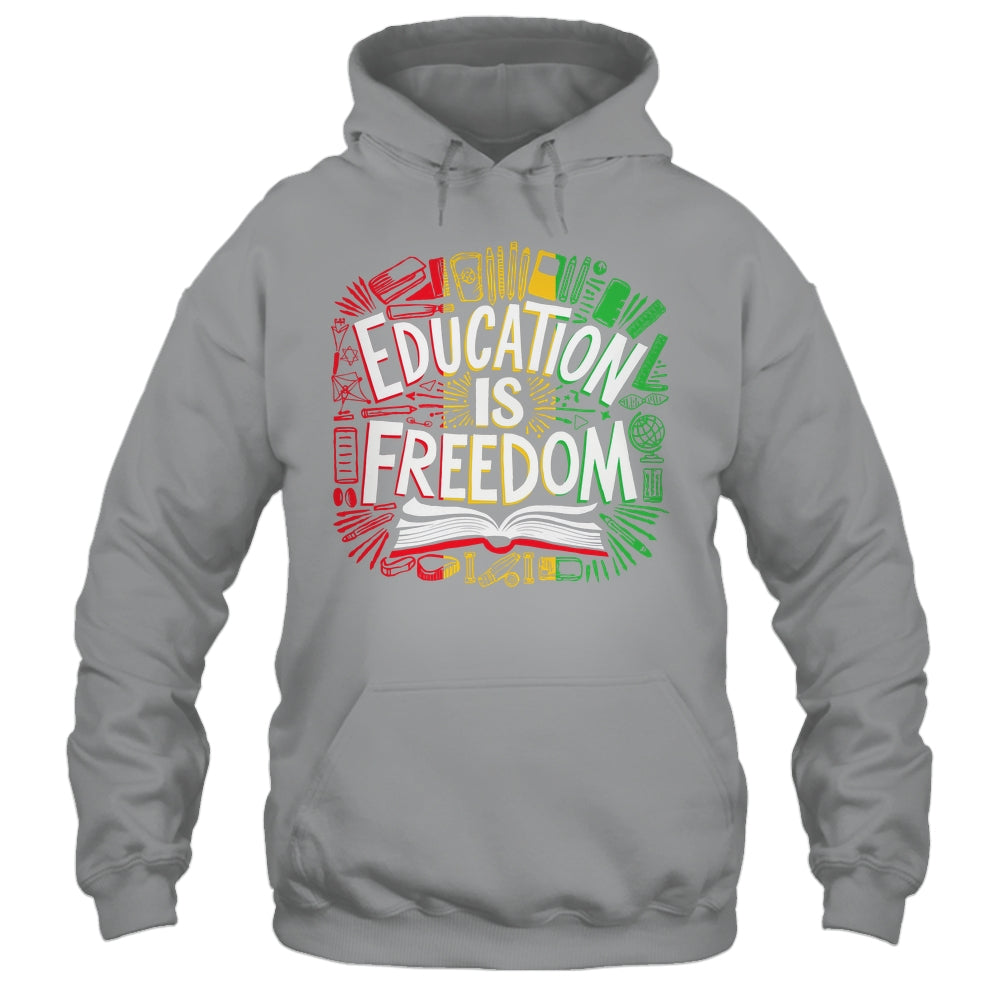 The Freedom Of Knowledge Black History Month Teacher Kids Shirt & Hoodie | teecentury