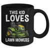 The Kid Loves Lawn Mowers Proud Gardener Mowing Boy Mug | teecentury
