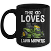 The Kid Loves Lawn Mowers Proud Gardener Mowing Boy Mug | teecentury