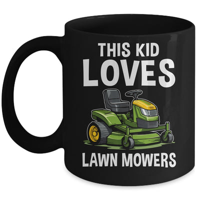 The Kid Loves Lawn Mowers Proud Gardener Mowing Boy Mug | teecentury