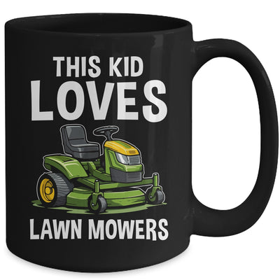 The Kid Loves Lawn Mowers Proud Gardener Mowing Boy Mug | teecentury