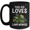 The Kid Loves Lawn Mowers Proud Gardener Mowing Boy Mug | teecentury