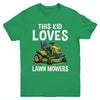 The Kid Loves Lawn Mowers Proud Gardener Mowing Boy Youth Shirt | teecentury