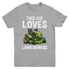The Kid Loves Lawn Mowers Proud Gardener Mowing Boy Youth Shirt | teecentury