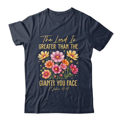 The Lord Is Greater Floral Christian Faith Bible Verse Women Shirt & Hoodie | teecentury