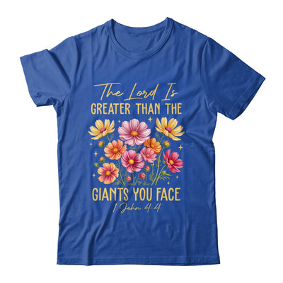 The Lord Is Greater Floral Christian Faith Bible Verse Women Shirt & Hoodie | teecentury