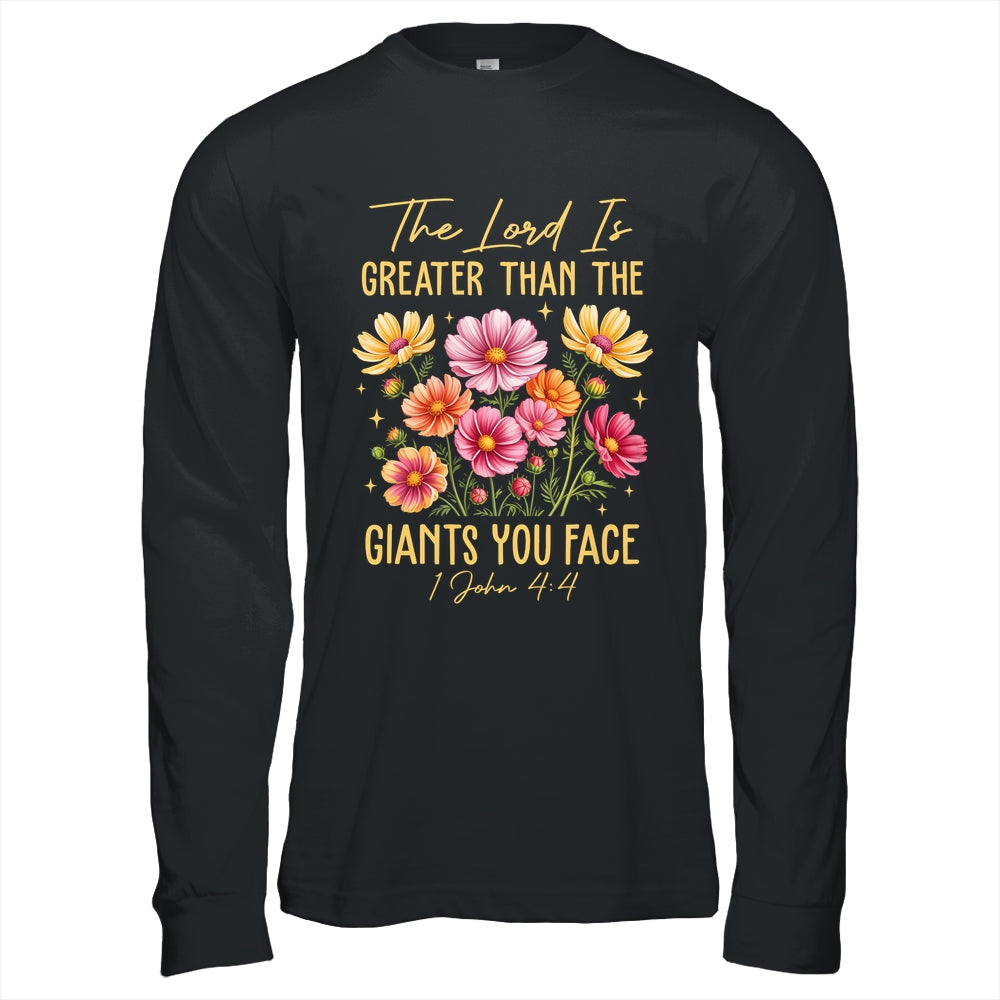 The Lord Is Greater Floral Christian Faith Bible Verse Women Shirt & Hoodie | teecentury