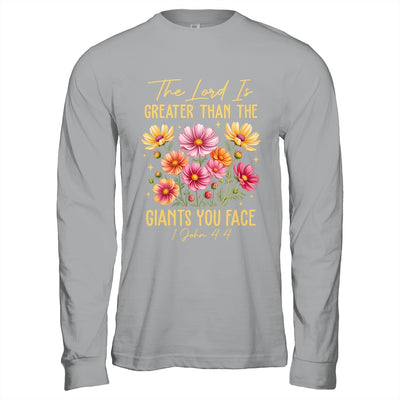 The Lord Is Greater Floral Christian Faith Bible Verse Women Shirt & Hoodie | teecentury
