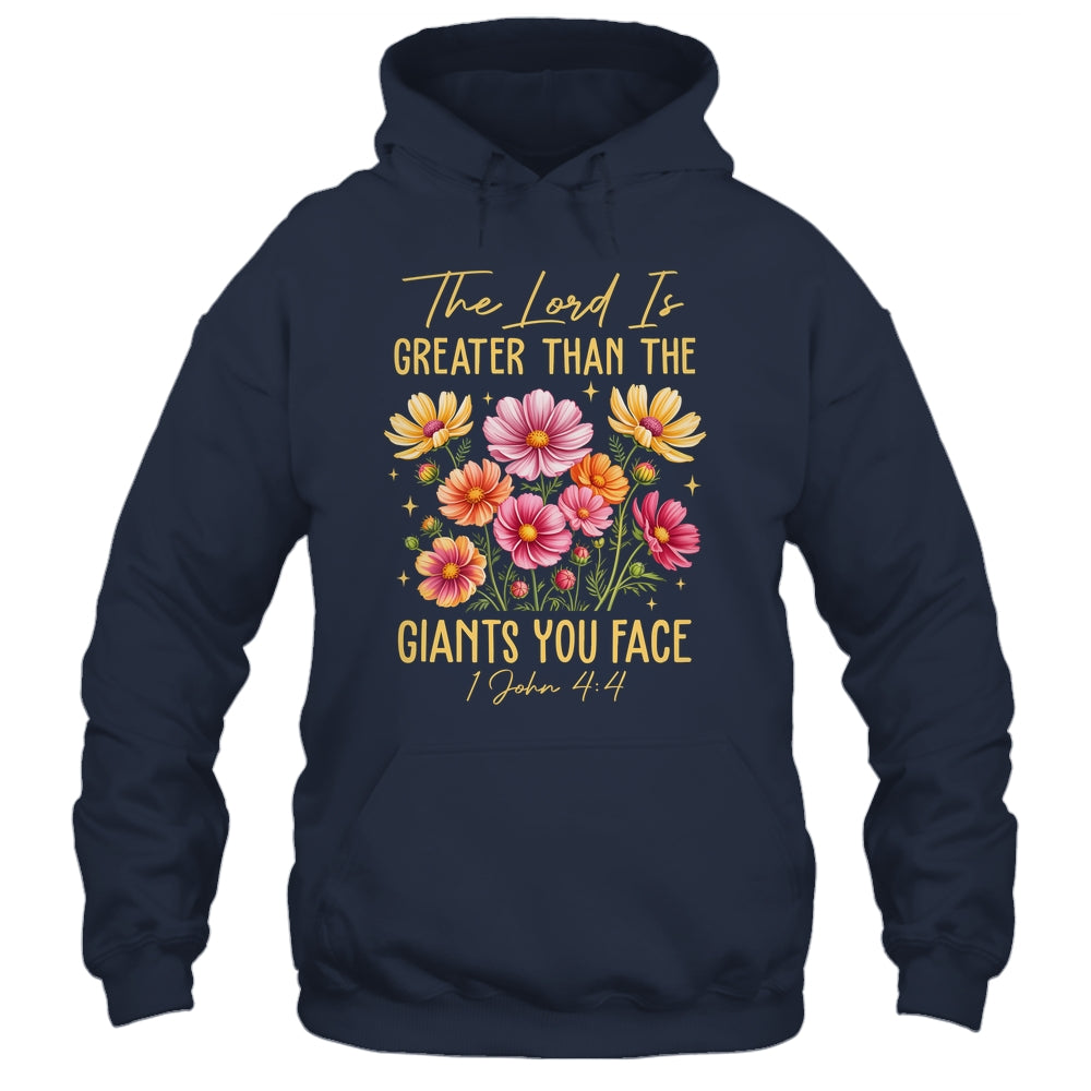 The Lord Is Greater Floral Christian Faith Bible Verse Women Shirt & Hoodie | teecentury