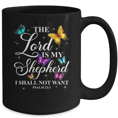 The Lord Is My Shepherd Butterfly Christian Psalm 23:1 Mug | teecentury