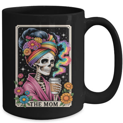 The Mom Funny Tarot Card Women Messy Bun Coffee Mommy Mama Mug | teecentury