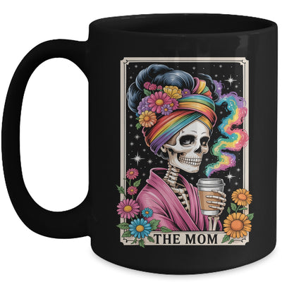 The Mom Funny Tarot Card Women Messy Bun Coffee Mommy Mama Mug | teecentury