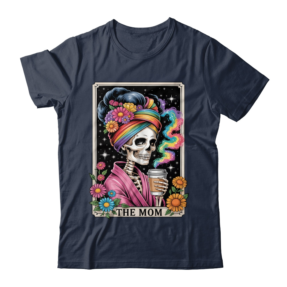 The Mom Funny Tarot Card Women Messy Bun Coffee Mommy Mama Shirt & Tank Top | teecentury
