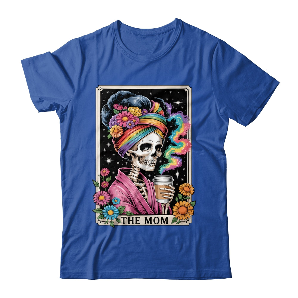 The Mom Funny Tarot Card Women Messy Bun Coffee Mommy Mama Shirt & Tank Top | teecentury