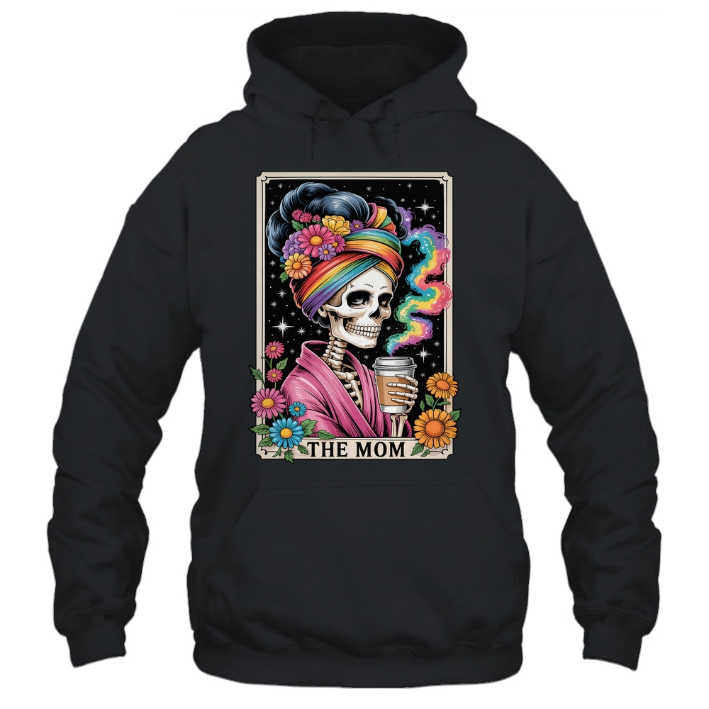 The Mom Funny Tarot Card Women Messy Bun Coffee Mommy Mama Shirt & Tank Top | teecentury