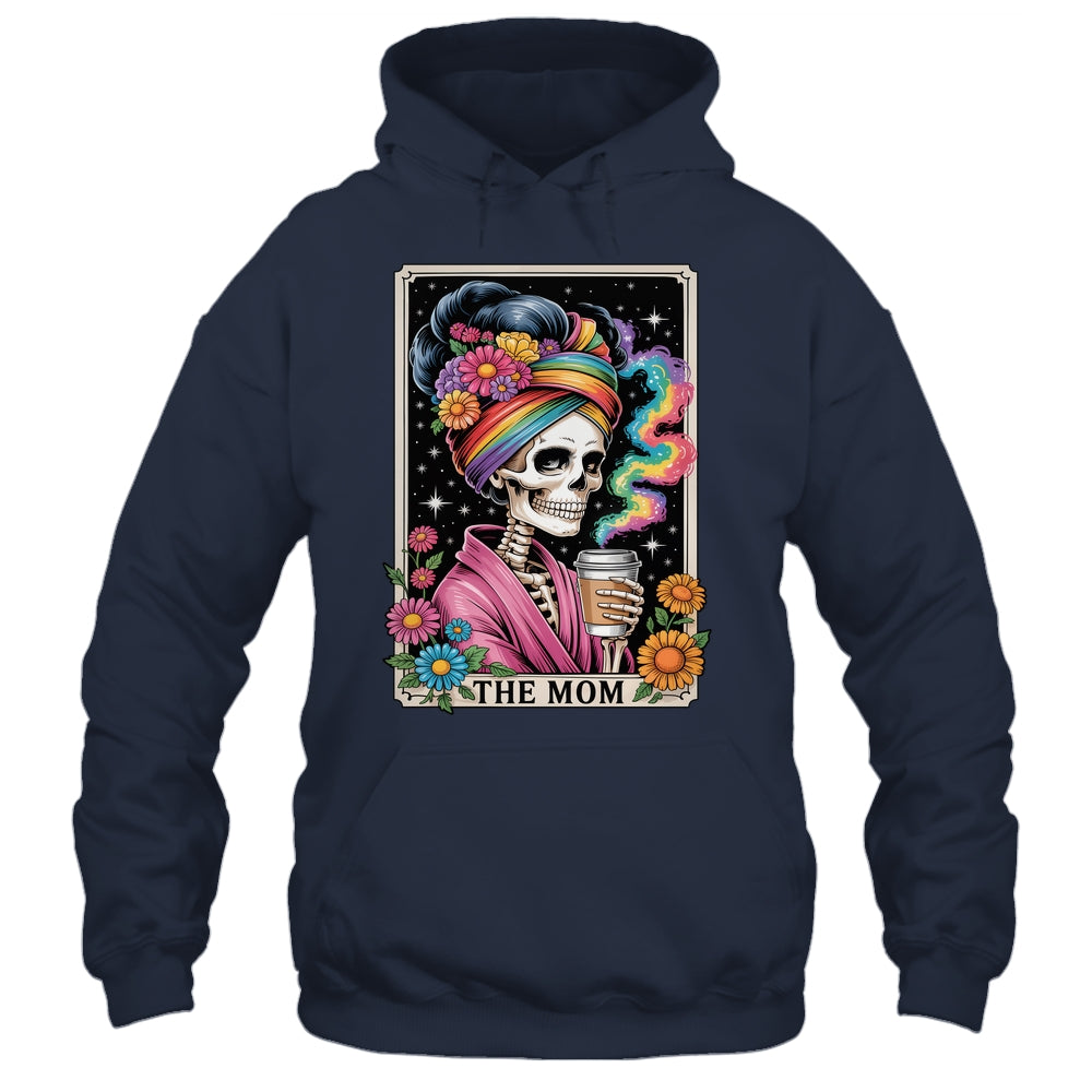 The Mom Funny Tarot Card Women Messy Bun Coffee Mommy Mama Shirt & Tank Top | teecentury