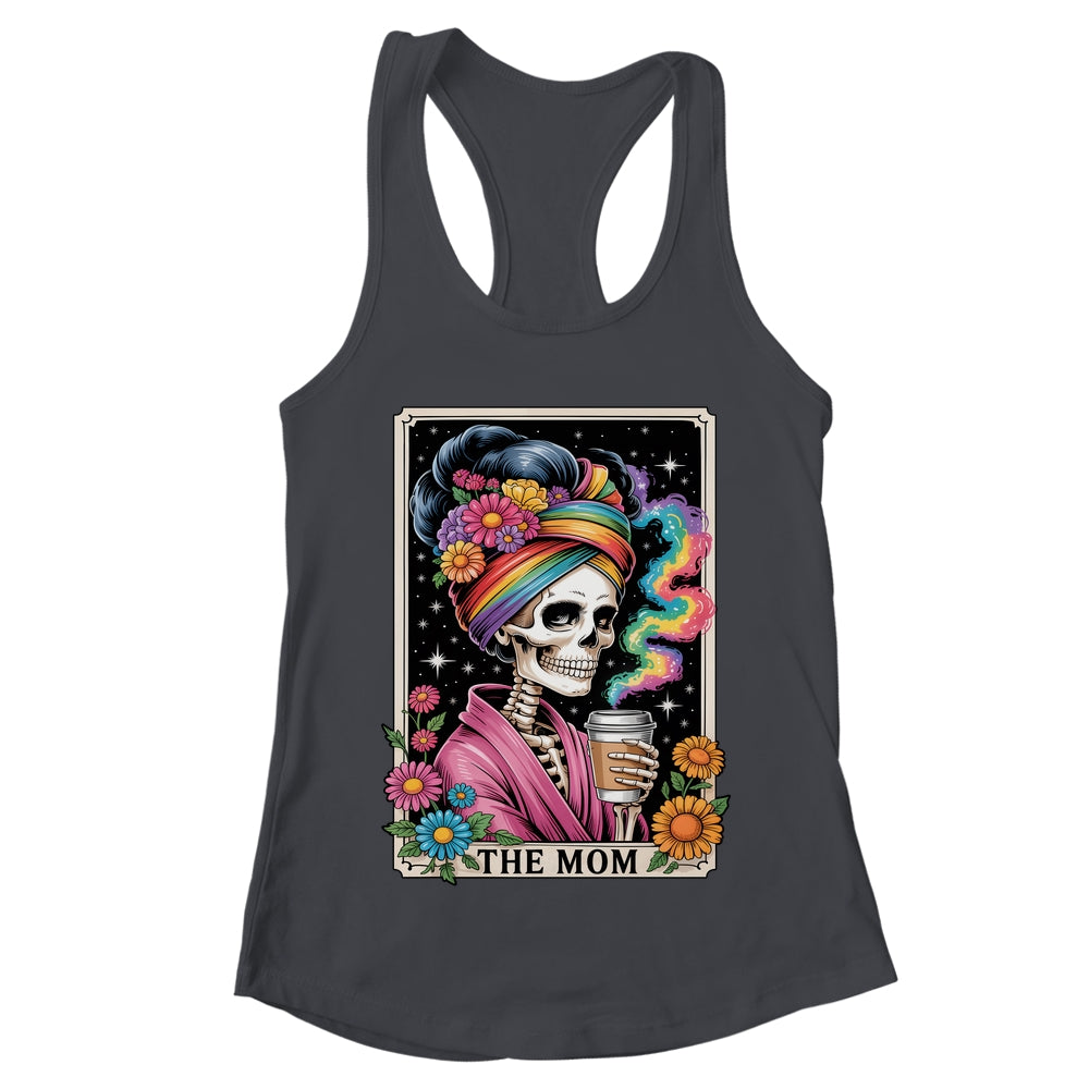 The Mom Funny Tarot Card Women Messy Bun Coffee Mommy Mama Shirt & Tank Top | teecentury