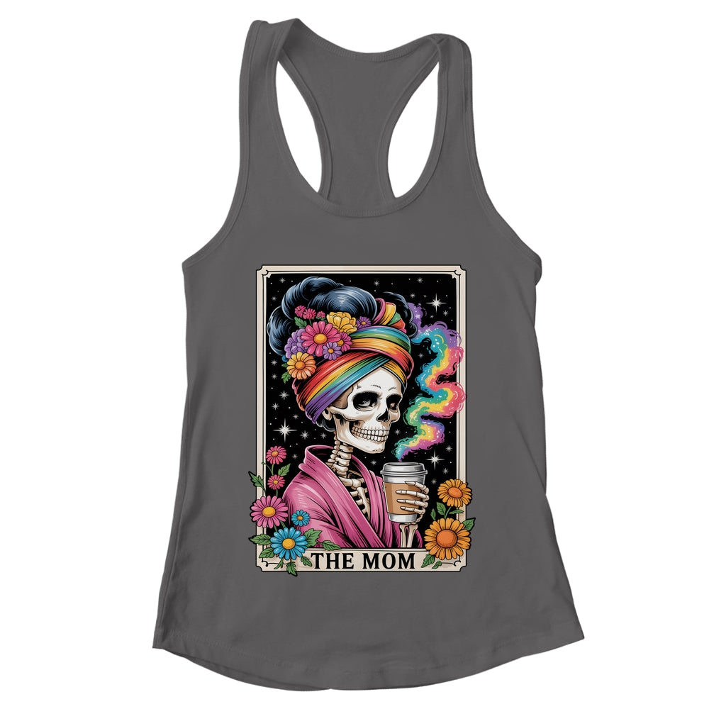 The Mom Funny Tarot Card Women Messy Bun Coffee Mommy Mama Shirt & Tank Top | teecentury