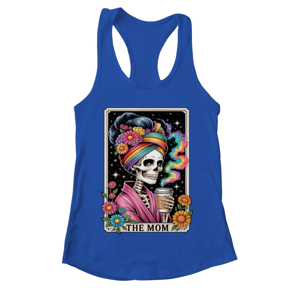 The Mom Funny Tarot Card Women Messy Bun Coffee Mommy Mama Shirt & Tank Top | teecentury